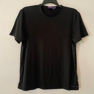 Ralph Lauren Purple Label Men's size Large Black Cotton T-Shirt Crewneck Tee